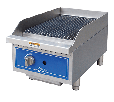 Globe GCB15G-SR 15" Gas Countertop Medium Duty Radiant Charbroiler with Manual Control - 40,000 BTU Globe GCB15G-SR 15" Gas Countertop Medium Duty Radiant Charbroiler with Manual Control - 40,000 BTU