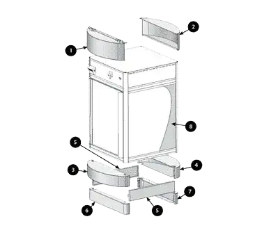 Hatco FDWD-INSET1 Two crescent inset panels for FDWD models (image 8)