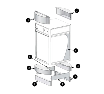 Hatco FDWD-INSET1 Two crescent inset panels for FDWD models (image 8) Hatco FDWD-INSET1 Two crescent inset panels for FDWD models (image 8)