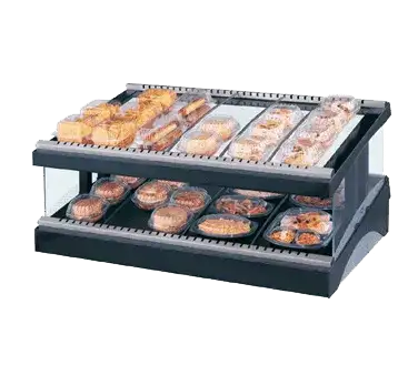 Hatco GR3SDS-27 Glo-Ray Designer Slant Display Warmer, 27.18" W x 26.83" D x 20.51" H, with (1) Shelf and Thermostatic Controls - 120 Volts