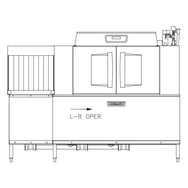Hobart CLCS86EN-EGR+BUILDUP Conveyor Dishwasher Hobart CLCS86EN-EGR+BUILDUP Conveyor Dishwasher