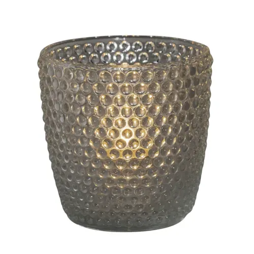 Hollowick Hollowick 5322 Clear Knobby Glass Taper Votive Lamp