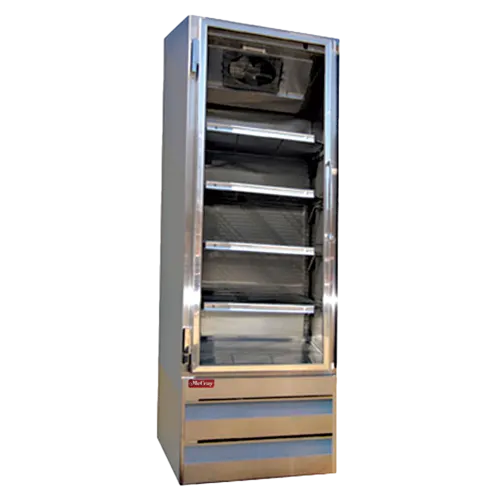 Howard-McCray GR19BM-S 26.50'' Silver 1 Section Swing Refrigerated Glass Door Merchandiser