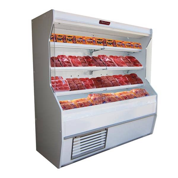 Howard-McCray R-M32E-8-LED 98.00'' White Vertical Air Curtain Open Display Merchandiser with 3 Shelves Howard-McCray R-M32E-8-LED 98.00'' White Vertical Air Curtain Open Display Merchandiser with 3 Shelves