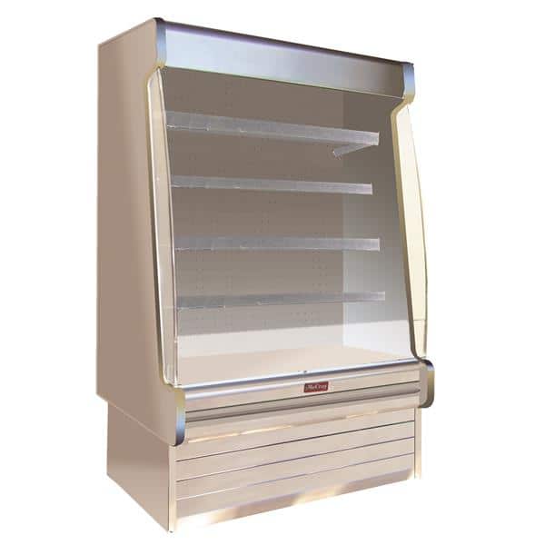 Howard-McCray R-OD35E-6S-S-LED 75.00'' Stainless Steel Vertical Air Curtain Open Display Merchandiser with 4 Shelves Howard-McCray R-OD35E-6S-S-LED 75.00'' Stainless Steel Vertical Air Curtain Open Display Merchandiser with 4 Shelves