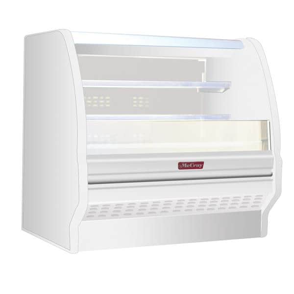 Howard-McCray R-OD40E-4L-LED 51.00'' White Horizontal Air Curtain Open Display Merchandiser with 2 Shelves Howard-McCray R-OD40E-4L-LED 51.00'' White Horizontal Air Curtain Open Display Merchandiser with 2 Shelves
