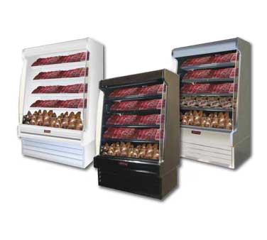 Howard-McCray R-OM35E-12S-LED 147.00'' White Vertical Air Curtain Open Display Merchandiser with 4 Shelves Howard-McCray R-OM35E-12S-LED 147.00'' White Vertical Air Curtain Open Display Merchandiser with 4 Shelves