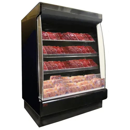 Howard-McCray R-OM35E-4L-LB-B 51'' Vertical Air Curtain Open Display Merchandiser with 3 Shelves