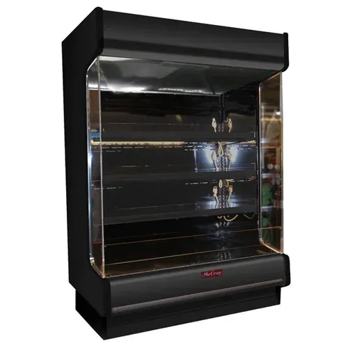 Howard-McCray R-OP35E-4-LB-B 51'' Vertical Air Curtain Open Display Merchandiser with 3 Shelves