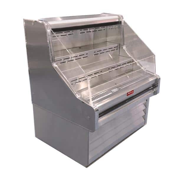 Howard-McCray R-OS35E-3-LED 39.00'' White Horizontal Air Curtain Open Display Merchandiser with 3 Shelves Howard-McCray R-OS35E-3-LED 39.00'' White Horizontal Air Curtain Open Display Merchandiser with 3 Shelves