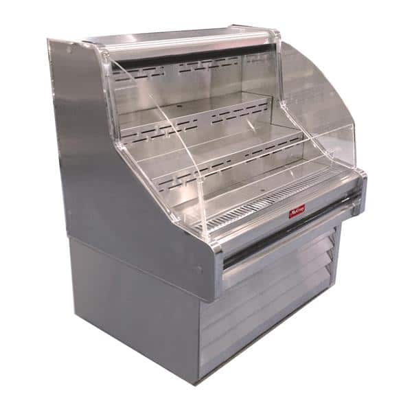 Howard-McCray R-OS35E-5C-LED 63.00'' White Horizontal Air Curtain Open Display Merchandiser with 3 Shelves Howard-McCray R-OS35E-5C-LED 63.00'' White Horizontal Air Curtain Open Display Merchandiser with 3 Shelves