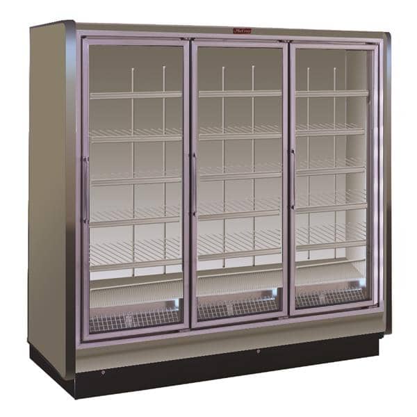 Howard-McCray RIF3-30-LED-S 98.50'' 221.0 cu. ft. 3 Section Silver Glass Door Merchandiser Freezer Howard-McCray RIF3-30-LED-S 98.50'' 221.0 cu. ft. 3 Section Silver Glass Door Merchandiser Freezer