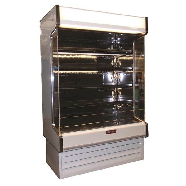 Howard-McCray SC-OD35E-4-LED-LC 51.00'' White Vertical Air Curtain Open Display Merchandiser with 4 Shelves Howard-McCray SC-OD35E-4-LED-LC 51.00'' White Vertical Air Curtain Open Display Merchandiser with 4 Shelves