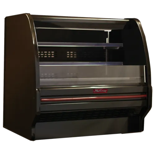 Howard-McCray SC-OD40E-6L-B-LED 75.00'' Black Horizontal Air Curtain Open Display Merchandiser with 2 Shelves
