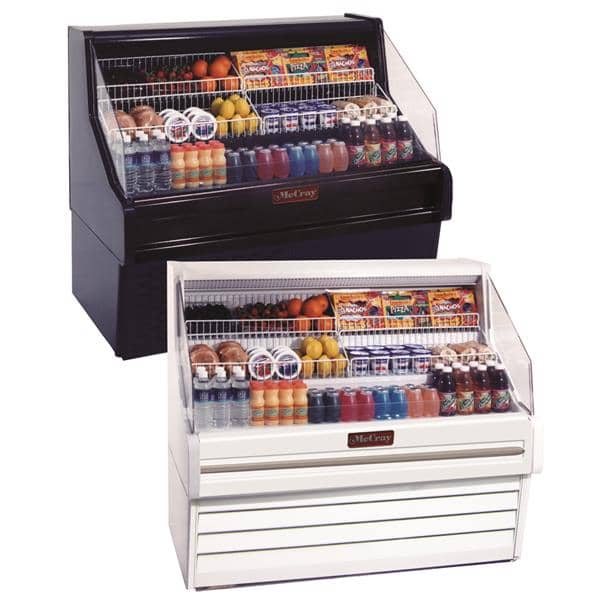 Howard-McCray SC-OS30E-3-B 39.00'' Black Horizontal Air Curtain Open Display Merchandiser with 3 Shelves Howard-McCray SC-OS30E-3-B 39.00'' Black Horizontal Air Curtain Open Display Merchandiser with 3 Shelves