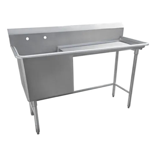 IMC/Teddy SCS-14-2028-30R Commercial Sink, (1) One Compartment, 14 Gauge Stainless Steel Construction with Stainless Steel Legs and With Right-hand Drainboard - 54.00" W