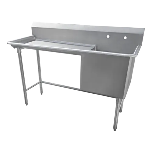 IMC/Teddy SCS-14-2424-30L Commercial Sink, (1) One Compartment, 14 Gauge Stainless Steel Construction with Stainless Steel Legs and With Left-hand Drainboard - 58.00" W