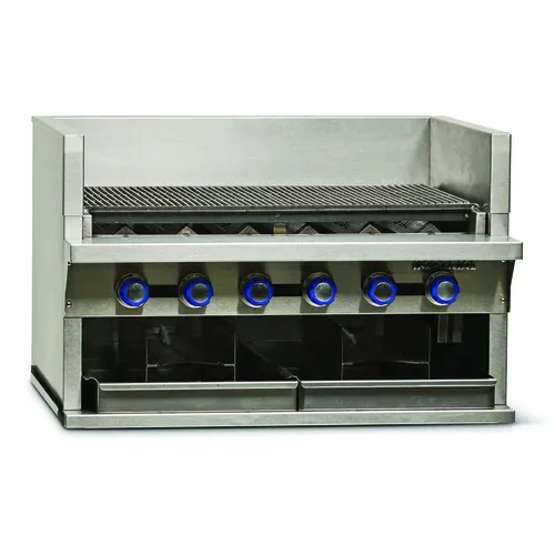 Imperial Imperial IABA-36 36" Gas Countertop Heavy Duty Radiant Charbroiler with Manual Control - 120,000 BTU