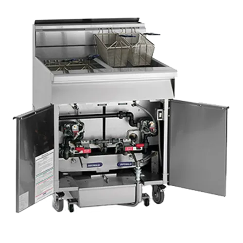 Imperial IFSSP250-OP Gas Floor Fryer with Controls and , -