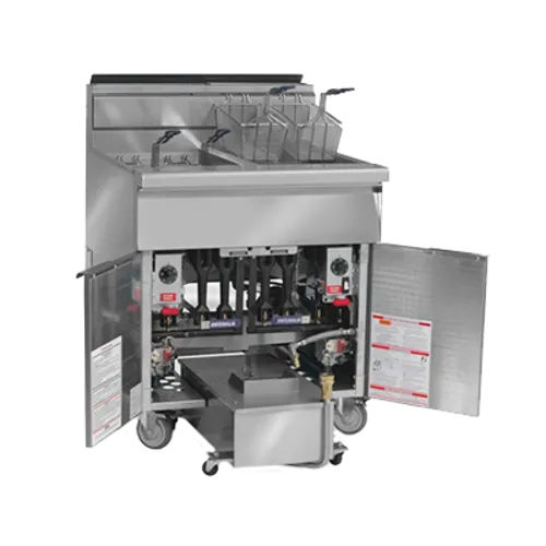 Imperial IFSSP450T Gas Floor Fryer with Controls and , -