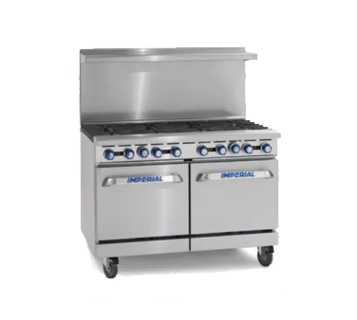 Imperial IR-2-G36-XB Restaurant Gas Range, 48" W with 2 (1) Standard Oven & (1) Open Cabinet Base (1) 36" Griddle and Manual Controls, - 159,000 BTU