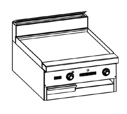 Jade Range JBR-36G-M Restaurant Gas Range, with (1) 36" Griddle and Modular Base - 72,000 BTU