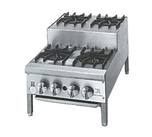 Jade Range JHPE-3-436 4 Burner Countertop Gas Hotplate / Range with Manual Controls - 27,500 BTU
