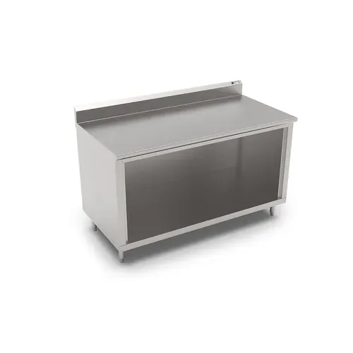 John Boos 4CO4R5-2472 Open Front Cabinet Base Work Table, with 14 Gauge Type 300 Stainless Steel Top, and 5" Backsplash - 72.00"W x 24.00"D x 40.75"H