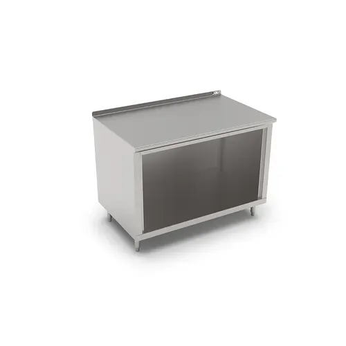 John Boos 4CO6R1.5-2484 Open Front Cabinet Base Work Table, with 16 Gauge Type 300 Stainless Steel Top, and 1 1/2" Backsplash - 84.00"W x 24.00"D x 37.25"H