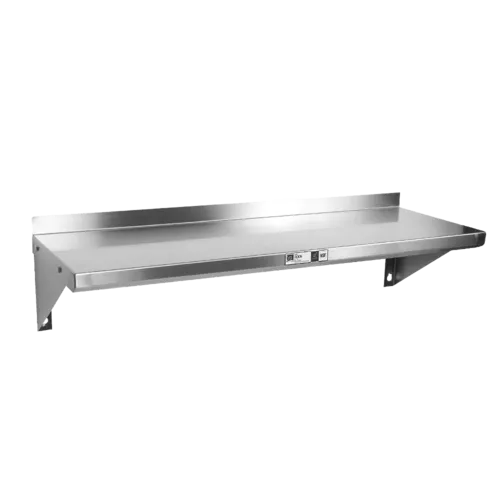 John Boos BHS1272-16/304 NSF 16 Gauge Type 304 Stainless Steel Wall-Mounted Shelf - 72.00"W x 12"D