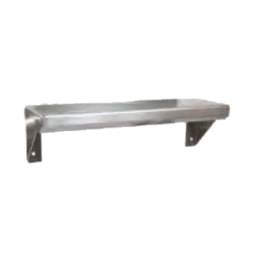 John Boos BHS5486 16 Gauge Type 300 Stainless Steel Wall-Mounted Shelf - 48.00"W x 5"D