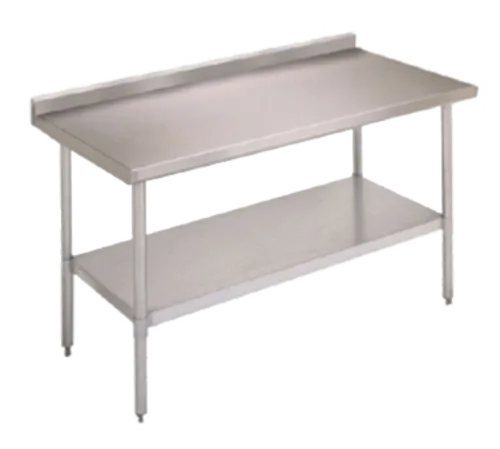 John Boos FBLGR5-3624-X Work Table, 18 Gauge Stainless Steel Top with Galvanized Steel Undershelf and 5" Backsplash - 36"W x 24"D