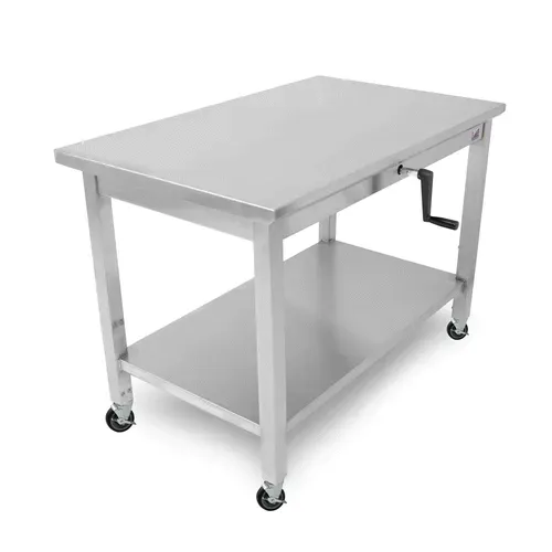 John Boos LT6-3048SSW-C Work Table, 16 Gauge Stainless Steel Top with Stainless Steel Undershelf and without Backsplash - 48"W x 30"D