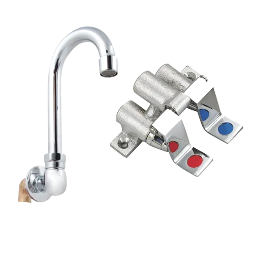 John Boos PBF-FV2-SM-35GLF Foot Valve  with 3-1/2" gooseneck spout
