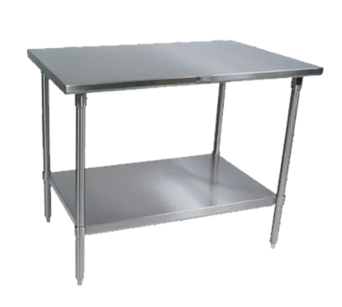John Boos ST6-3072GSK-X Work Table, 16 Gauge Stainless Steel Top with Galvanized Steel Undershelf and without Backsplash - 72"W x 30"D