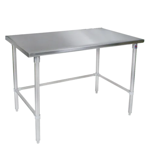 John Boos ST6-3096GBK Work Table, 16 Gauge Stainless Steel Top with Open Base and without Backsplash - 96"W x 30"D