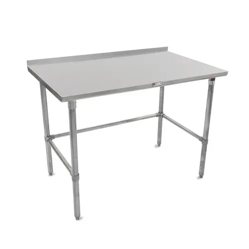 John Boos ST6R1.5-3036GBK-X Work Table, 16 Gauge Stainless Steel Top with Open Base and 1 1/2" Backsplash - 36"W x 30"D