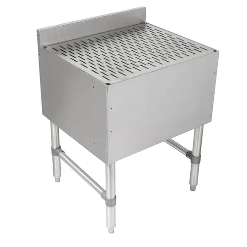 John Boos UBDB-2118 Underbar Drainboard, Freestanding with 3"H Backsplash - 18"W x 21"D