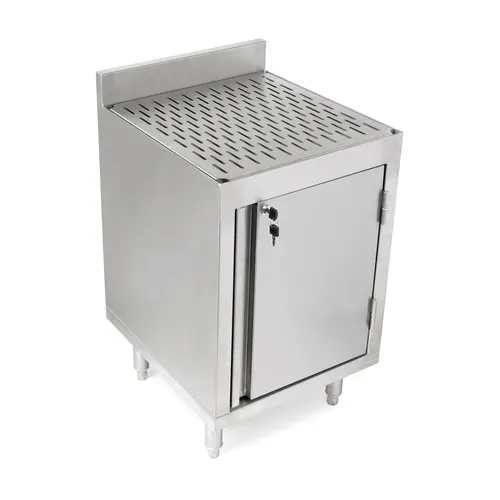 John Boos UBSC-1818-R Underbar Drainboard, Freestanding with 3"H Backsplash - 18"W x 18"D
