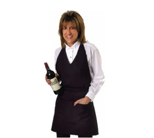 John Ritzenthaler Company VNA3840-BK Chef Revival® Tuxedo/V-Neck Apron
