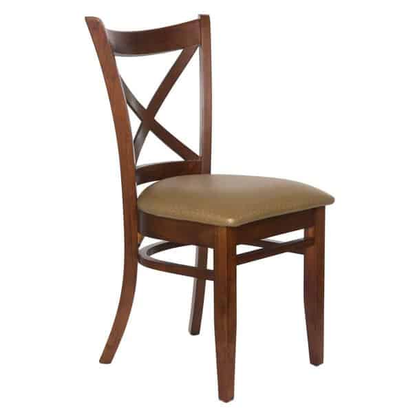 JustChair Manufacturing W36618-GR2 Side Chair wood cross back