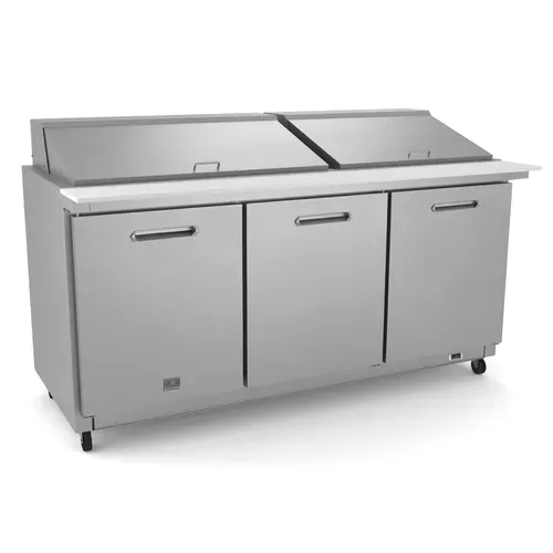 Kelvinator Commercial KCHMT70.30 71.69'' 3 Door Mega Top Refrigerated Sandwich / Salad Prep Table