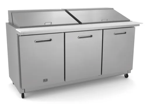 Kelvinator Commercial Kelvinator Commercial KCHMT70.30 71.69'' 3 Door Mega Top Refrigerated Sandwich / Salad Prep Table