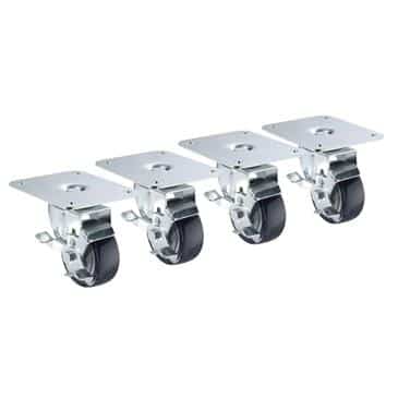 Krowne Metal Metal 28-170S 4" x 5" Plate caster with 3" wheel (set of 4) Krowne Metal Metal 28-170S 4" x 5" Plate caster with 3" wheel (set of 4)