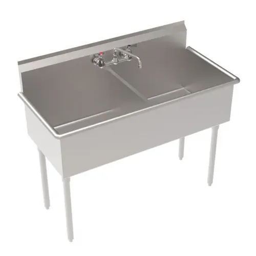 Krowne Metal Krowne Metal
BS-2421-2
Commercial Sink,
(2) Two Compartment,

 Construction
with 
and 
- 660" W