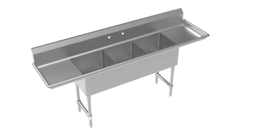 Krowne Metal Krowne Metal
CS-1818-3-LR-LF
Commercial Sink,
(3) Three Compartment,

 Construction
with 
and 
- 1000" W