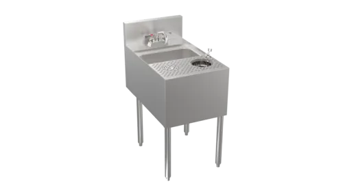 Krowne Metal Krowne Metal
KRS-MS18
Underbar Sink Unit,
 Compartment,
,
with and / 
- "W x "D