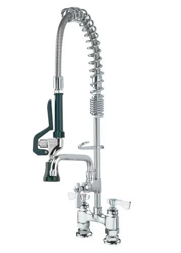 Krowne Metal Krowne Metal 18-408L Krowne Royal Series Space Saver Pre-Rinse Assembly with Add-On Faucet with 8" Spout
