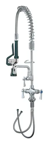 Krowne Metal Krowne Metal 18-508L Krowne Royal Series Space Saver Pre-Rinse Assembly with Add-On Faucet with 8" Spout