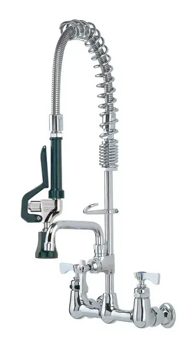 Krowne Metal Krowne Metal 18-708L Krowne Royal Series Space Saver Pre-Rinse Assembly with Add-On Faucet with 8" Spout